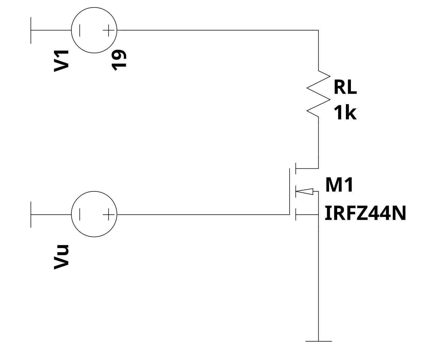 A naive circuit diagram for toggling an NMOS switch.