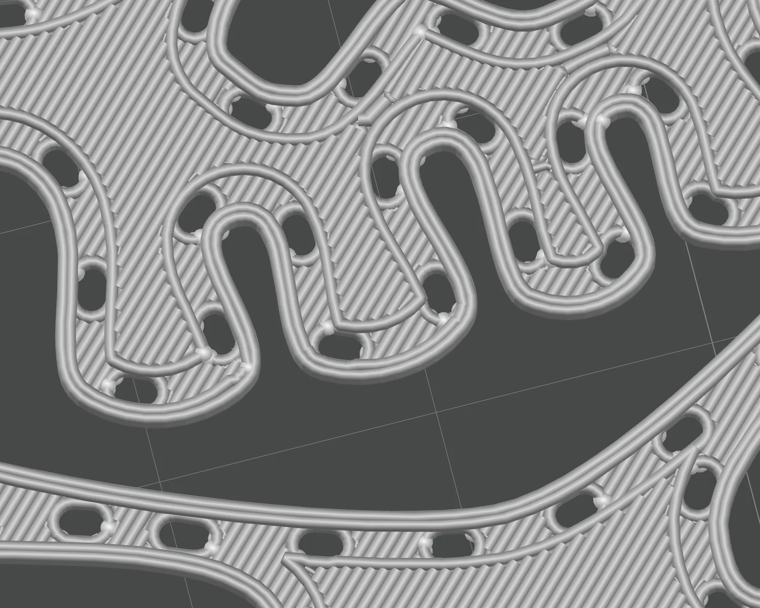 A BambuStudio screenshot showing a single outline around each detail.