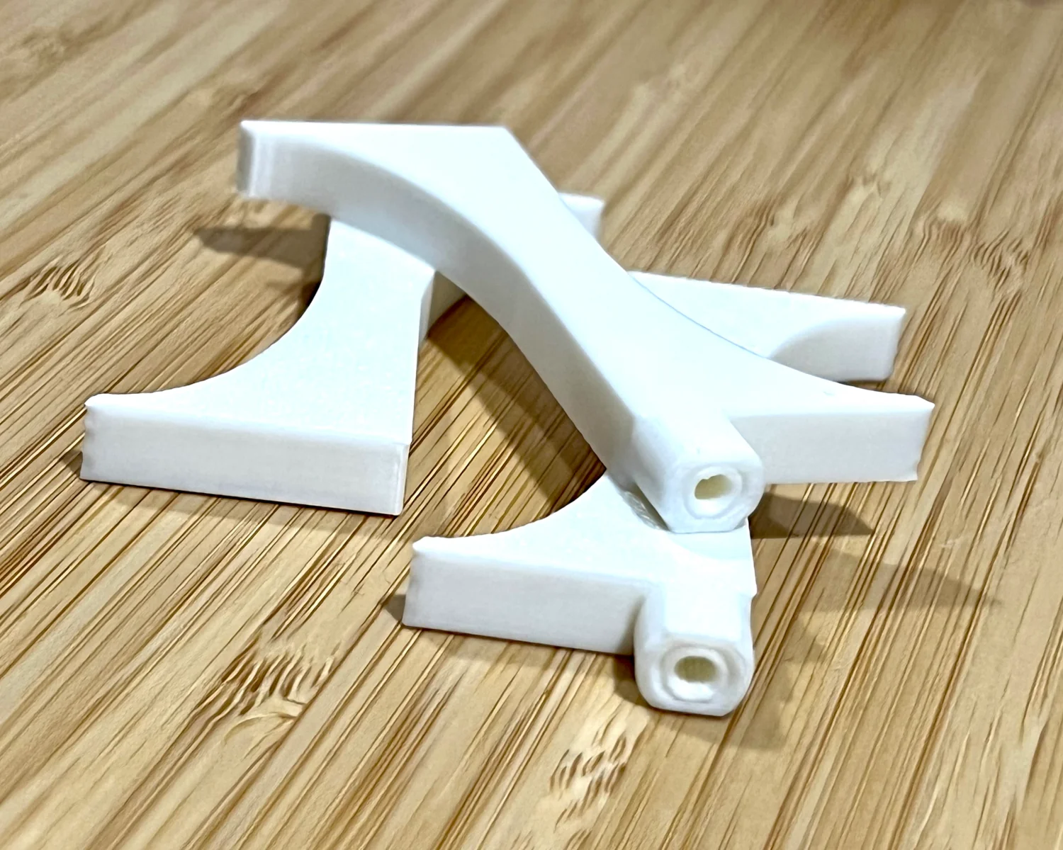 3 3D printed helmet hooks.