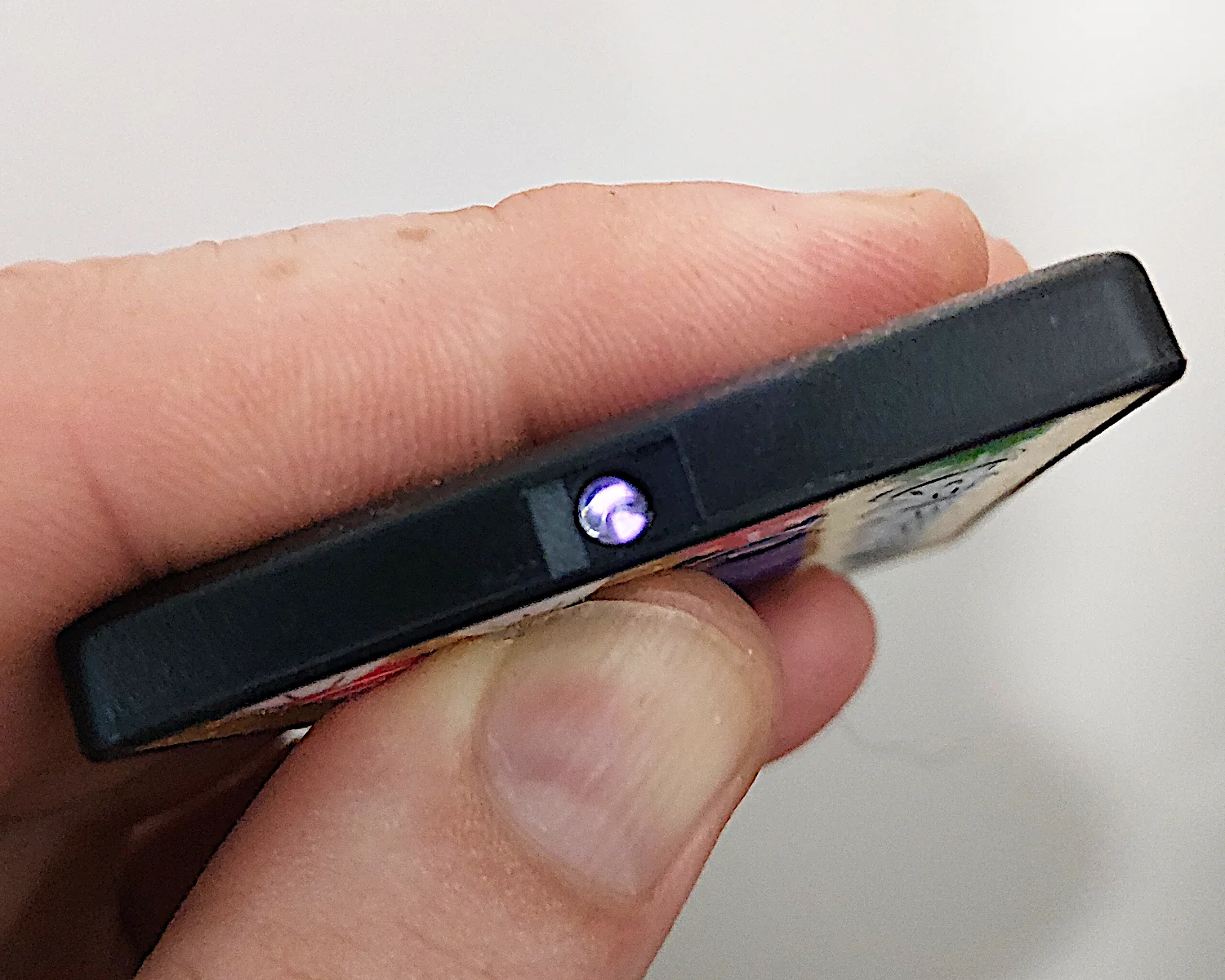 A unknown remote control; the IR LED visible to a digital camera.
