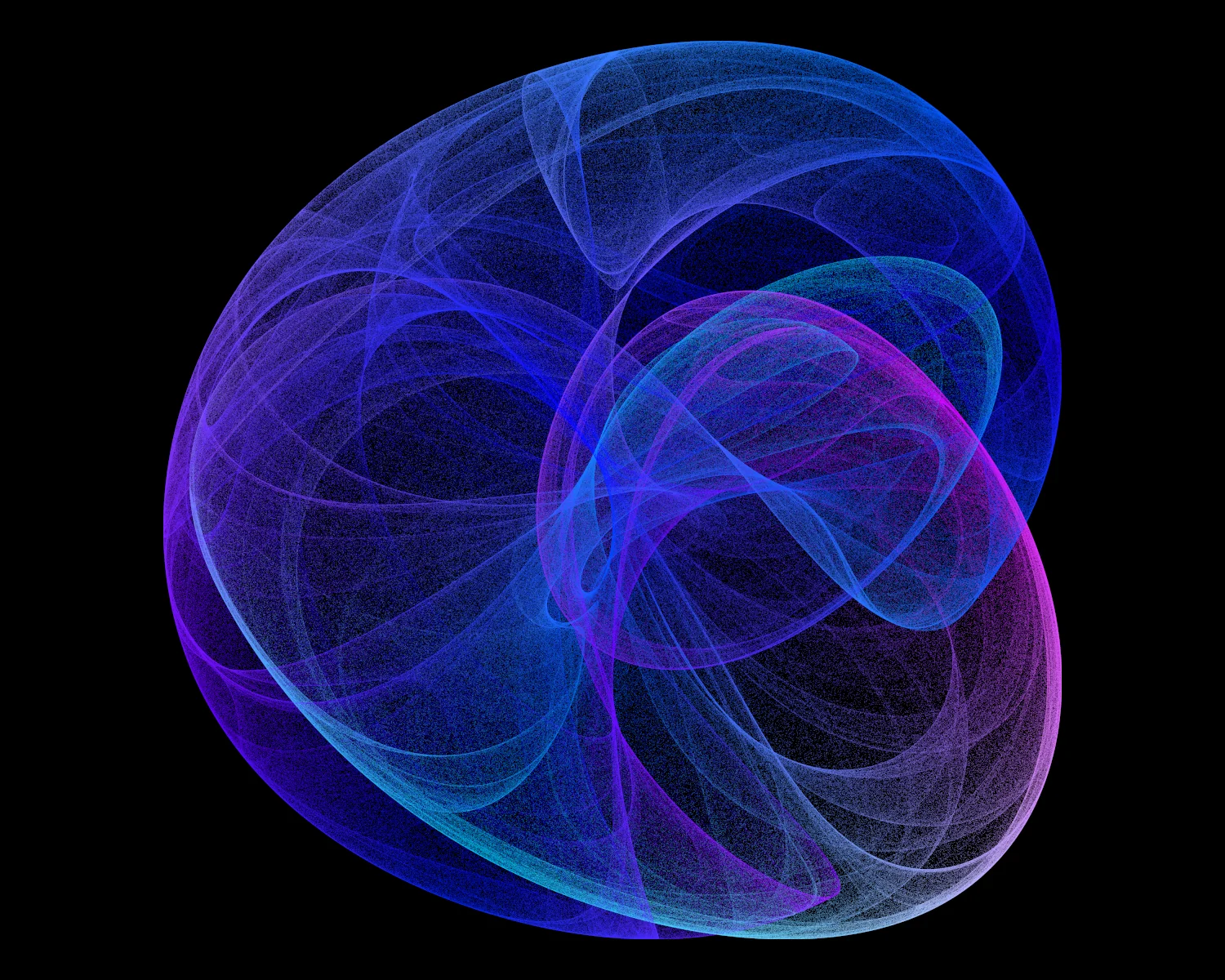 Another rendered visualisation of a Peter de Jong attractor