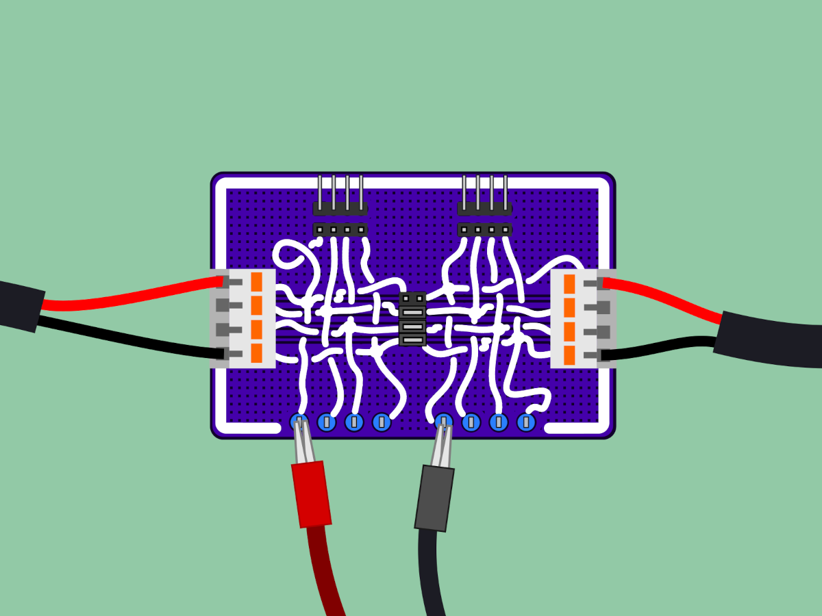 A diagram showing a Spy! Break! Inject! being used to measure current.