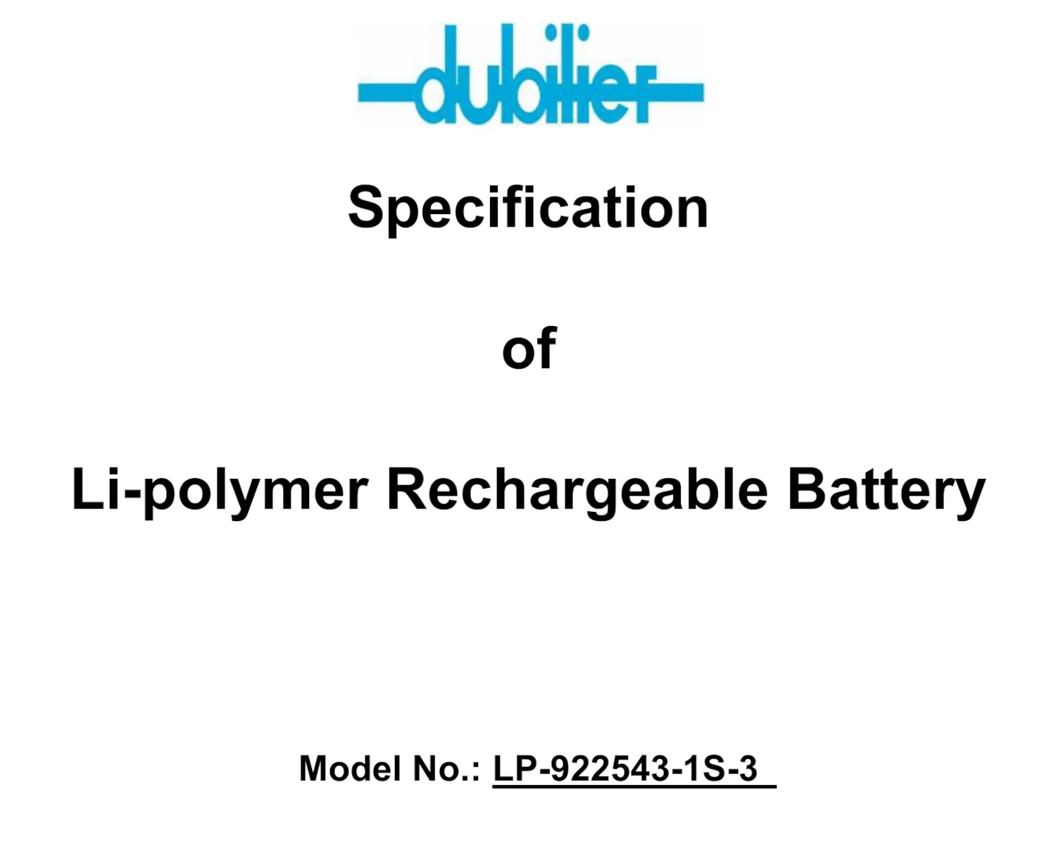 Datasheet Front Page