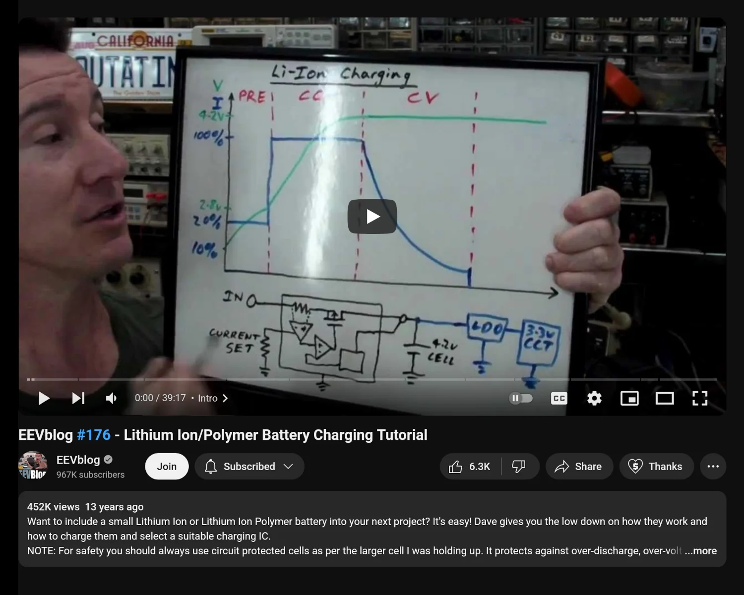 Screenshot of EEVBlog video 176